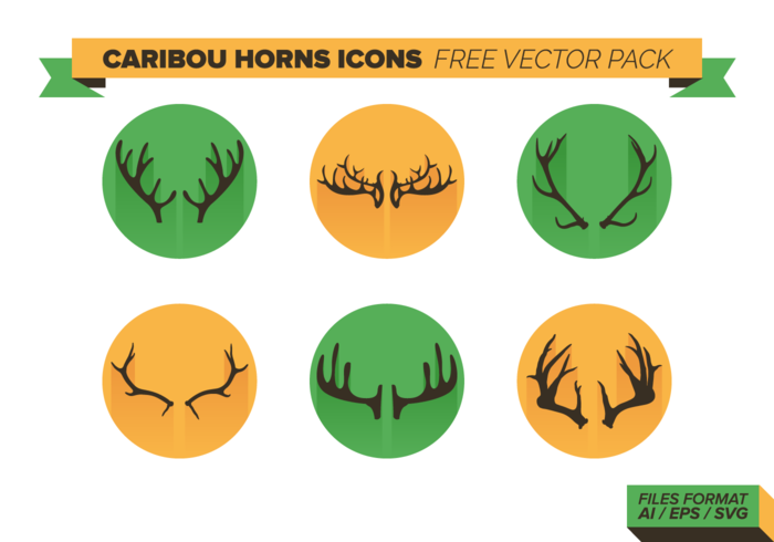 Caribou Horns Icons Free Vector Pack Caribou Horns Icons Free Vector Pack