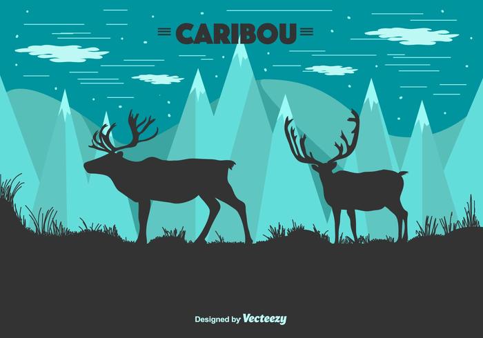 Caribou Vector Background