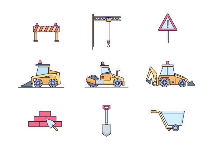 Iconos de construcción vector