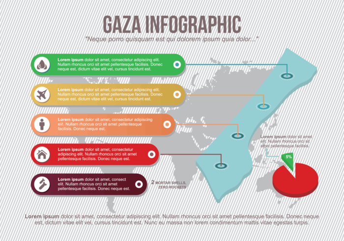 Infografía de Gaza vector