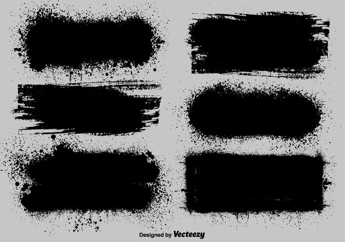 Vector Black Paint Template Set