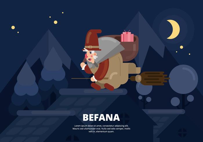 Ilustración Befana vector