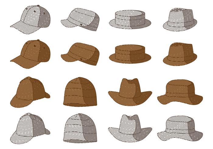 Vintage Headwear Collection vector
