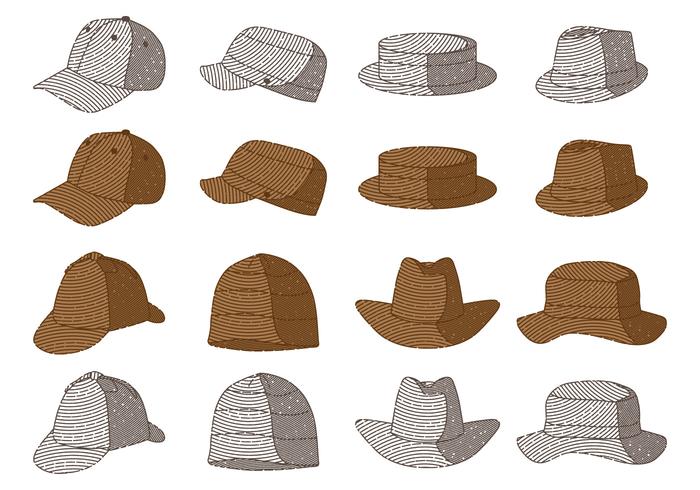 Vintage Headwear Collection vector