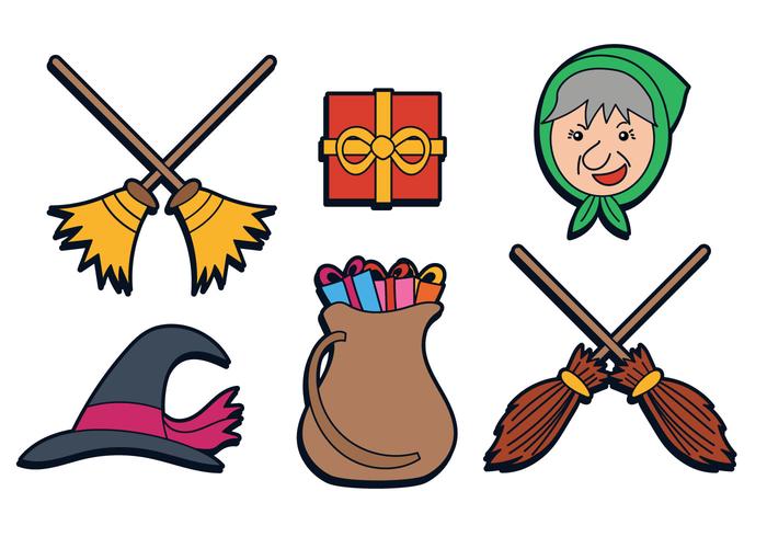 Befana vector set