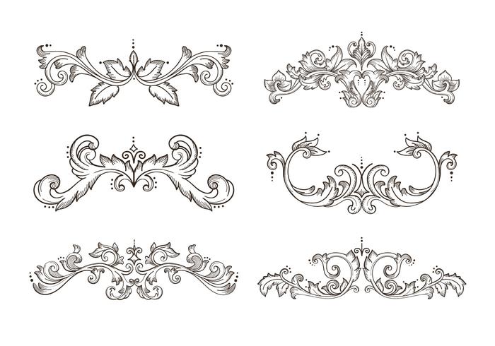 Floral Hand Drawn Border Frame Element vector