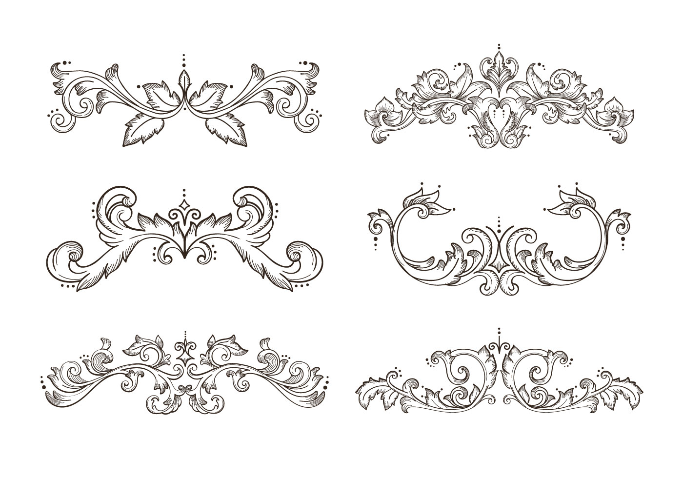 Download Floral Hand Drawn Border Frame Element - Download Free ...