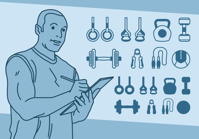 Fitness Weightlifting Icons Fitness Weightlifting Icons