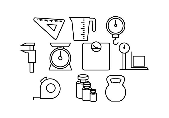 Measuring Line Icon Vector 