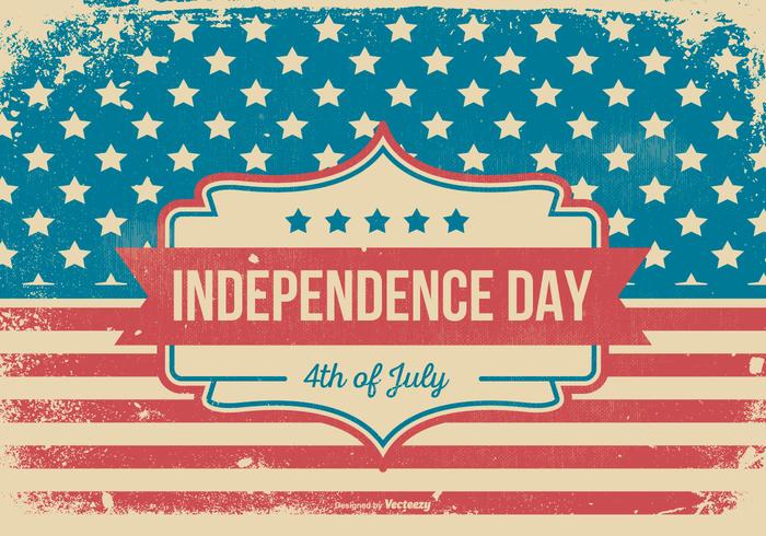 Grunge Style Independence Day Illustration vector