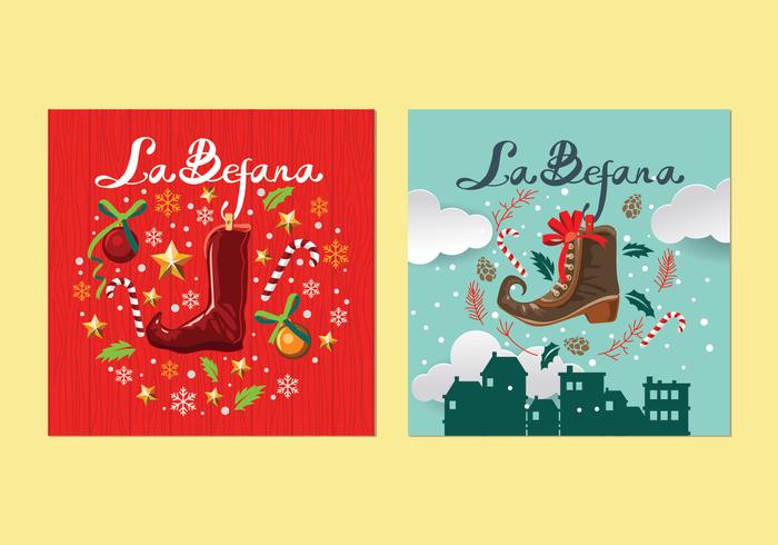 Befana Italian Christmas Tradition Card Vectors Befana Italian Christmas Tradition Card Vectors