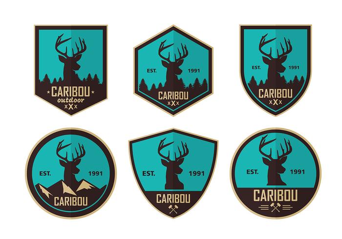 Caribou Blue Logos Free Vector