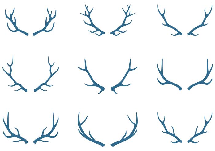 Caribou Horns Elements vector