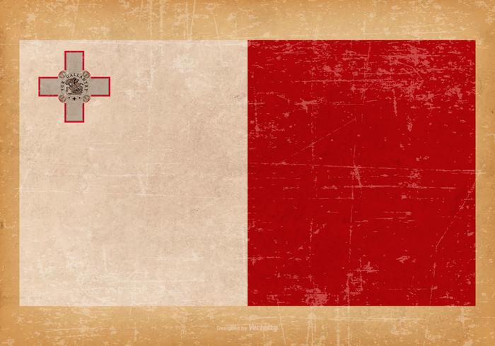 Grunge Bandera de Malta vector