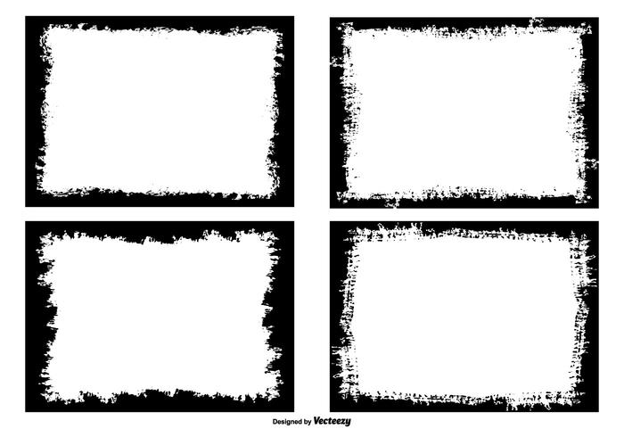 Grunge Photo Edges Collection vector