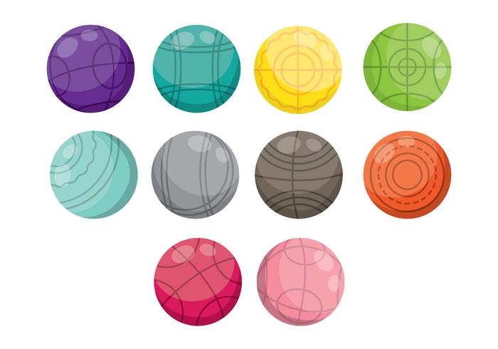 Iconos de Bocce vector