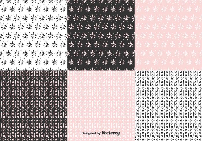Hand Drawn Pattern Vector Set Hand Drawn Pattern Vector Set