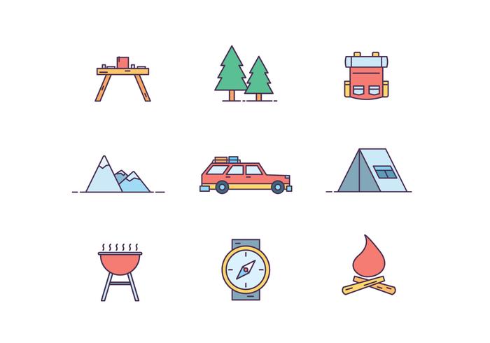 Camping Icons vector