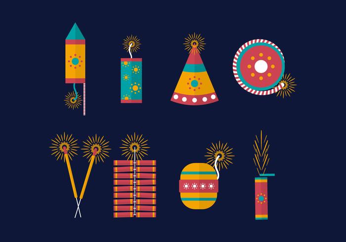 Libre Diwali Fuego Crackers Vector