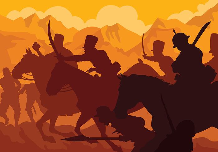 Cavalry Vector Background