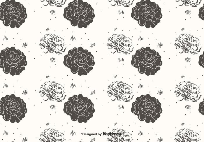 Hand Drawn Flower Pattern Vector