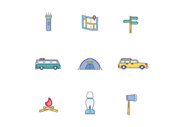 Camping Icons vector