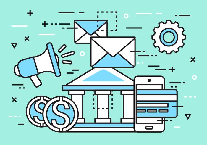 Free Flat Digital Marketing Concept Vector