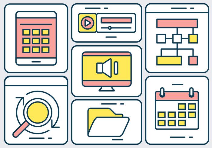 Free Linear Digital Data Vector Elements