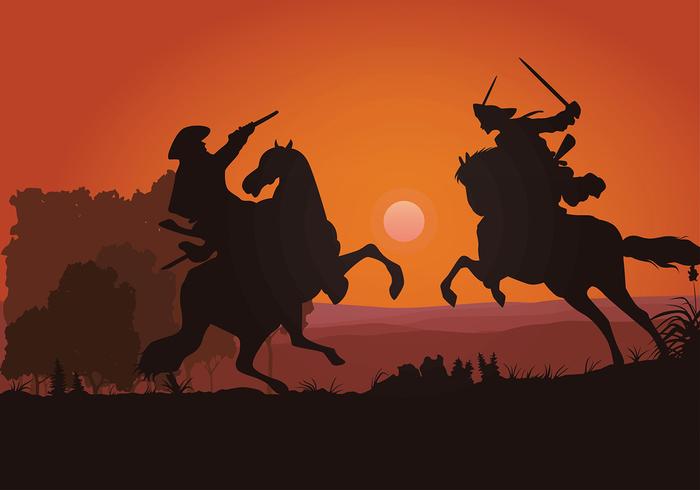 Cavalry SIlhouette Vector