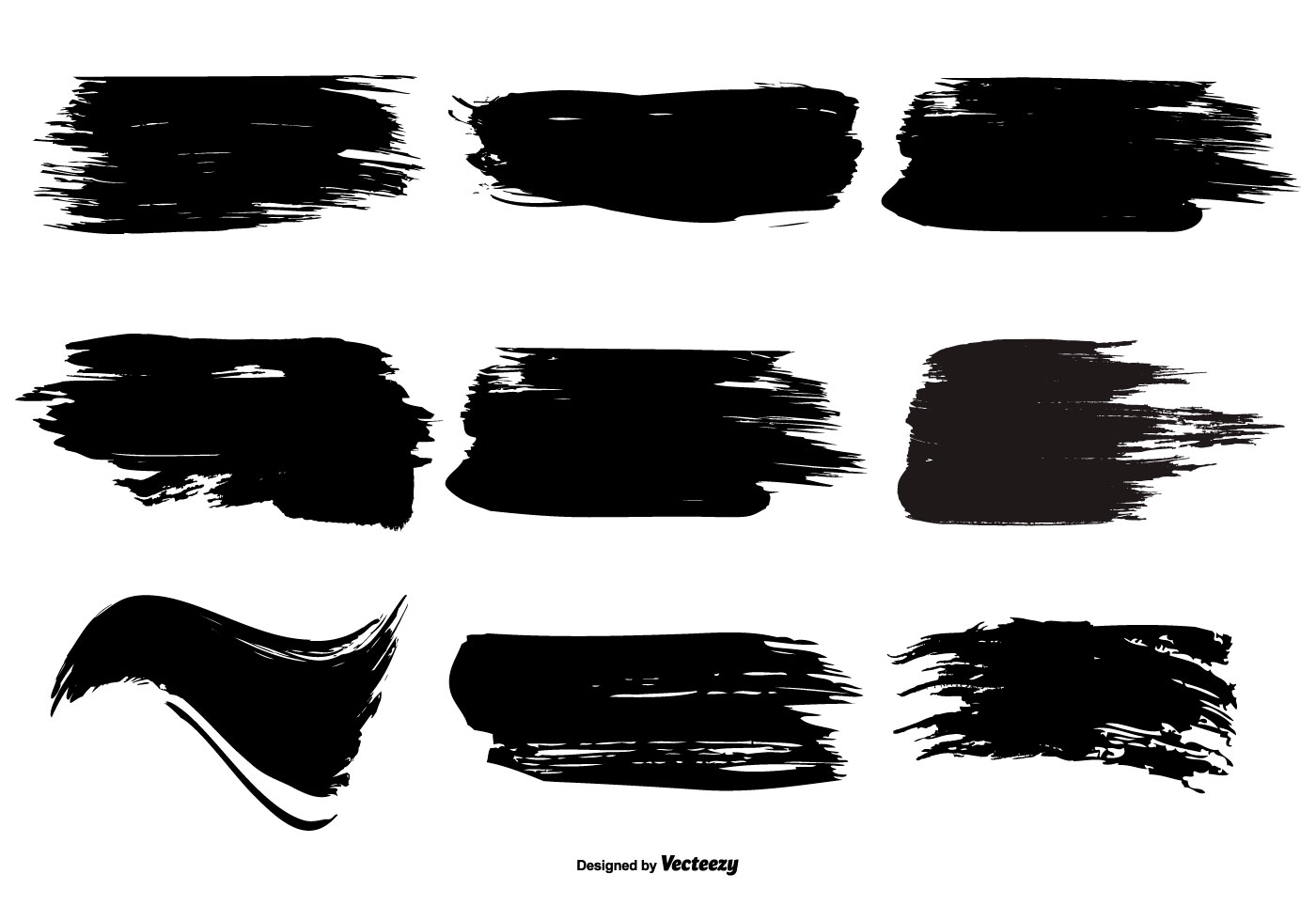 Download the Paint Brush Stroke Shape Collection 153506 royalty-free Vector from ...