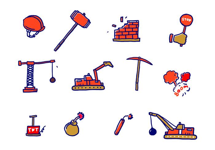 Demolition Vector Icons Demolition Vector Icons