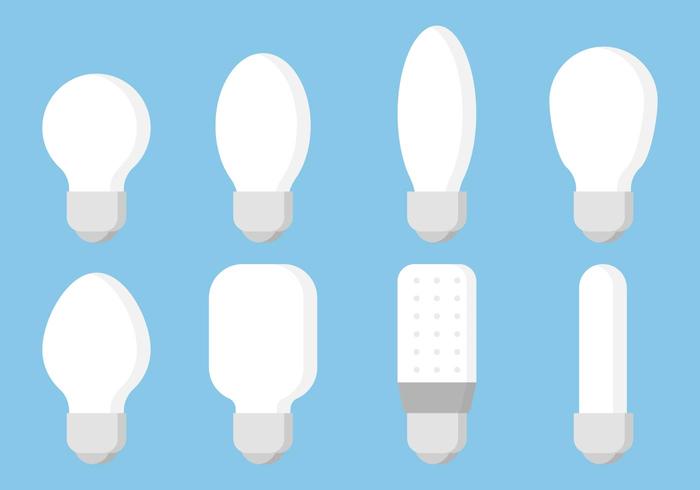 Flat Bulb Vectors Flat Bulb Vectors