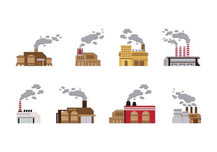 Humo pila de la industria vectorial vector