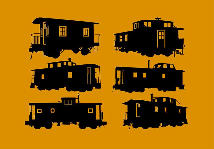 Caboose Silhouette Free Vector