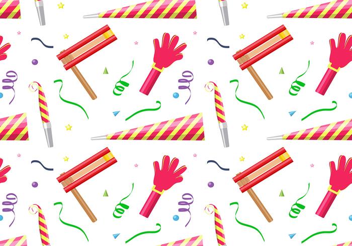 Noise Maker Party Pattern Free Vector