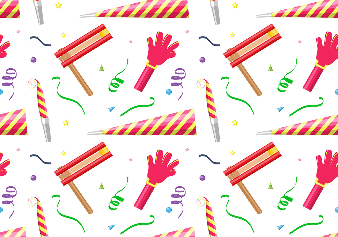 Noise Maker Party Pattern Free Vector 153581 Vector Art at Vecteezy