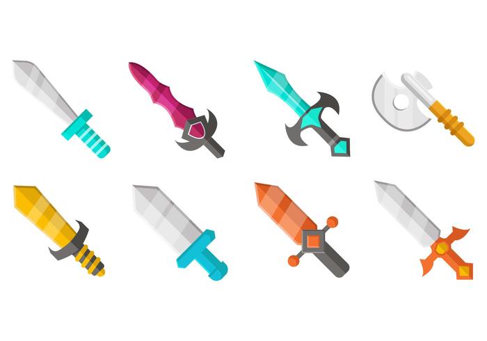 Free RPG Game Weapon icons Vector