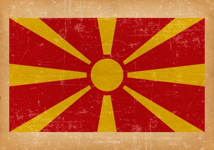 Grunge Flag of Macedonia vector