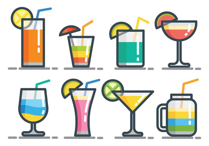 Mocktail Vector Icons