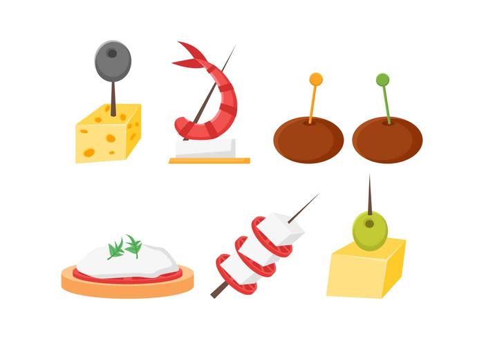 Free Outstanding Appetizers Vectors