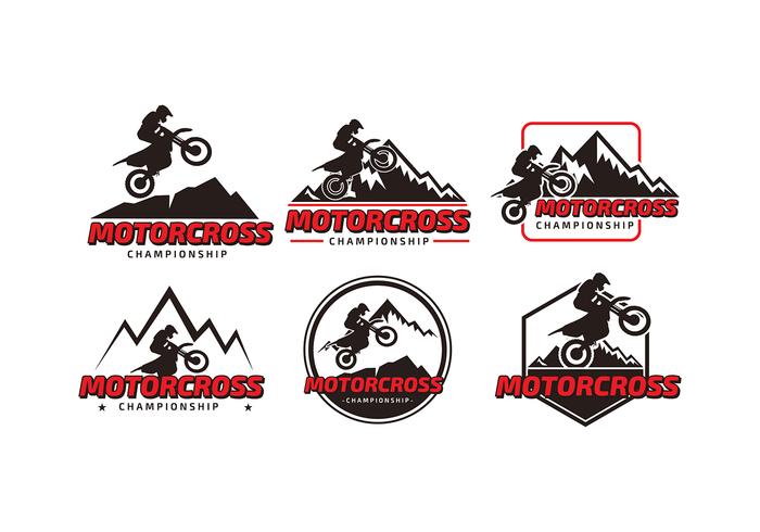 Motorcross Campeonato Logo Vector Libre