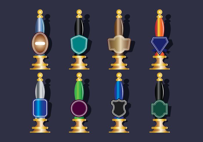 Beer Pump Icons Set vector