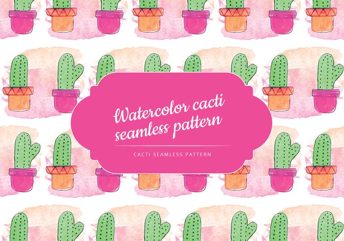 Cute Cacti vector patrón