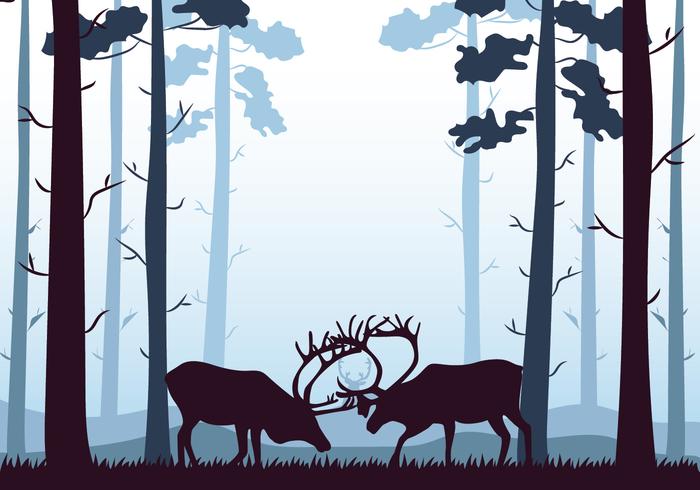 Caribou Silhouette vector