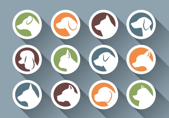 Dog Side Face Icon vector