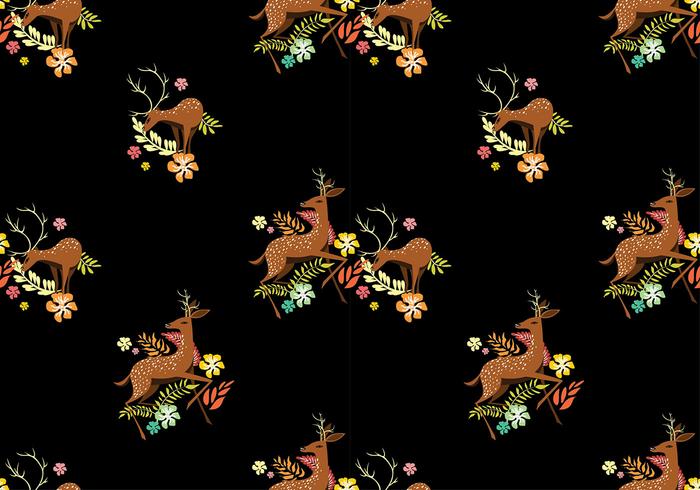 Caribou Pattern Free Vector