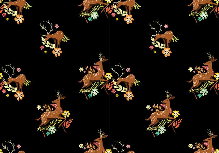 Caribou Pattern Free Vector