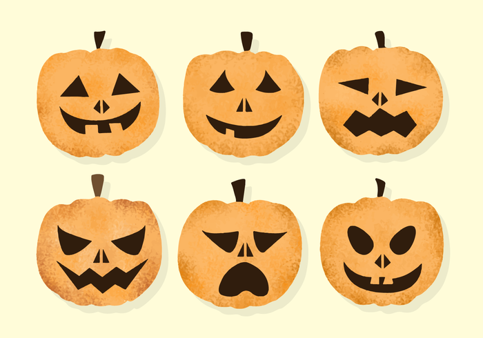 Free Grainy Halloween Pumpkins vector