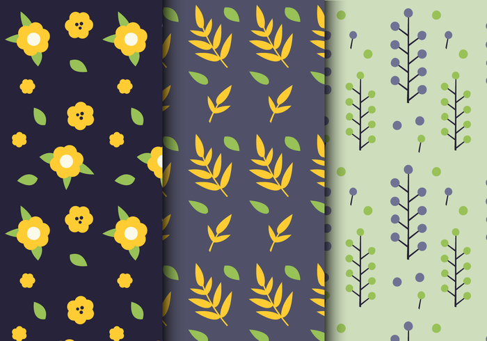 Free Leaf Floral Pattern vector