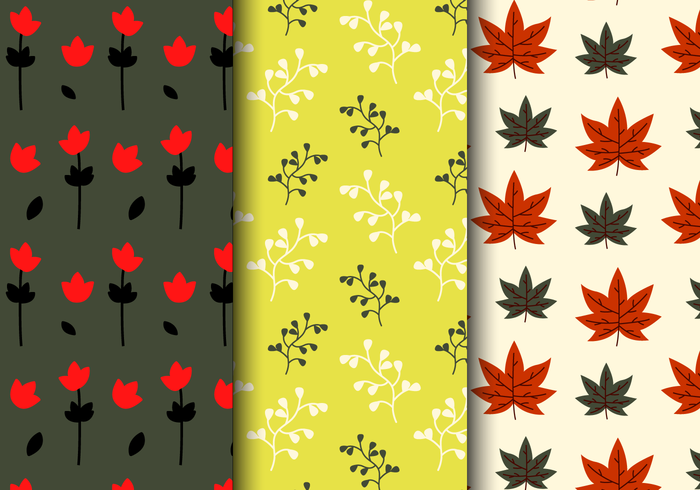 Free Autumn Floral Pattern vector